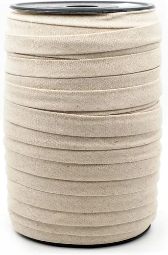 Vista 6 de CRAFTMEMORE Cinta al bies de doble pliegue de 1/2 pulgada, de lino y algodón, hecha en Japón, cinta de encuadernación para costura, dobladillo Negro