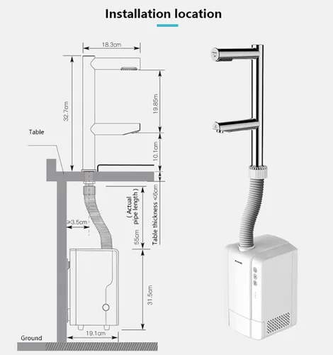 Vista 9 de AIKE Grifo Air Tap Secador de Manos de Alta Velocidad Lavado+Seco Modelo AK7130, Cromo "F"TAP Series,Wash and Dry,Standard Height for Most