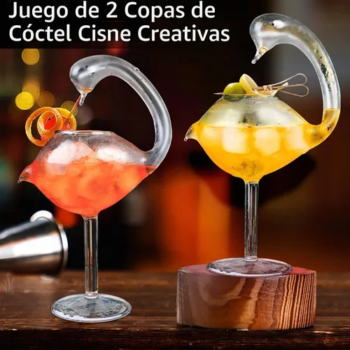 Vista 10 de Swan - Juego de 2 vasos de cóctel de 6 onzas, copas de vino únicas