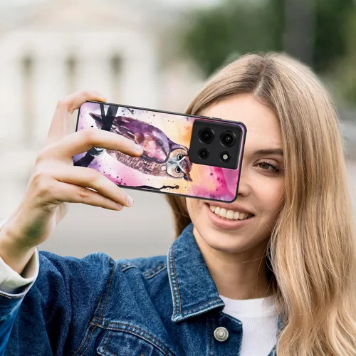 Vista 76 de Funda para Motorola Moto Edge 2022, cubierta trasera de vidrio templado con protector de pantalla, funda protectora a prueba de golpes para Motorola
