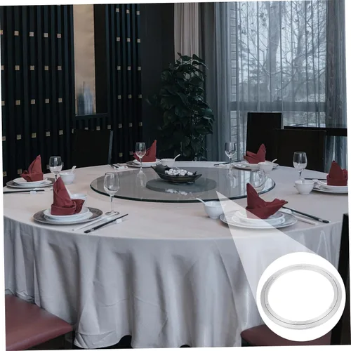 Vista 4 de GANAZONO Mesa giratoria Mesa de comedor Accesorios de escritorio Tocadiscos redondos Giratorios Rodamiento giratorio redondo para rotar Estante