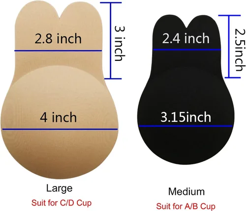 Vista 2 de FOCUSSEXY Nipple Covers Breast Lift Adhesive Backless Invisible Bra for Women