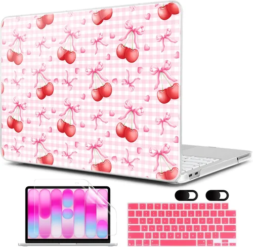 Vista 15 de MEEgoodo Funda estampada para MacBook Neo de 13 pulgadas versión 2026 (compatible con el modelo A3404), funda rígida para laptop con funda