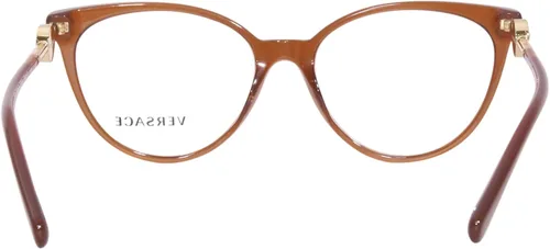 Vista 4 de Versace VE3298B - 5324 Marco de gafas marrón transparente con lente DEMO 2.165 in, transparente café