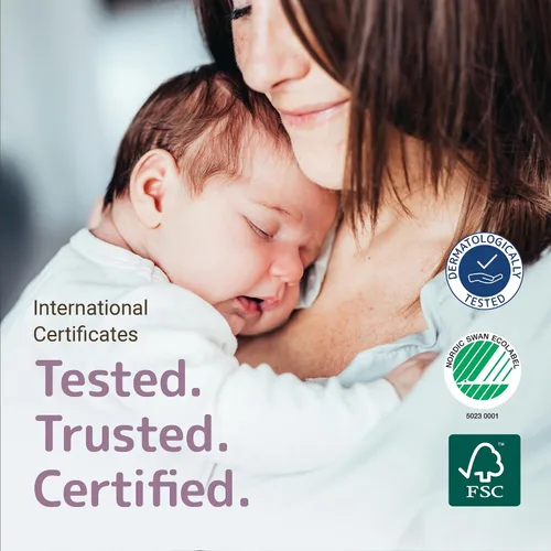 Vista 4 de Bambo Nature Pañales hipoalergénicos Dream Baby, pañales sostenibles con etiqueta ecológica de primera calidad, protección mejorada contra fugas