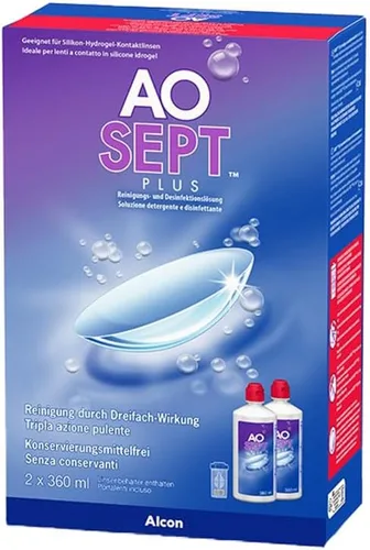 Vista 2 de Aosept Solución para lentes de contacto Plus Paquete de 3 meses (2 x 12.2 fl oz)