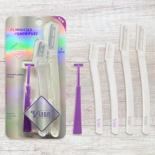 Vista 8 de Dermaplaning Tools - Maquinilla de afeitar facial exfoliante Dermaplane para mujeres y hombres afeitadora para exfoliar refrescar la piel Peach Fuzz