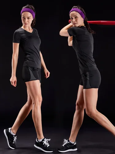 Vista 7 de NELEUS Paquete de 3 camisetas deportivas de compresión para mujer