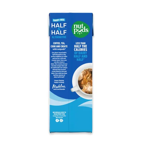 Vista 4 de nutpods Crema de café sin azúcar Half & Half libre de lácteos
