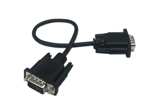 Vista 5 de CERRXIAN 1 pie VGA SVGA 15 Pin HD15 macho a macho adaptador de video Monitor Cable para PC portátil TV Porjector (mm)