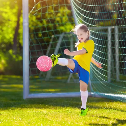 Vista 4 de Picador Size 3 Soccer Ball Pink Soccer Balls for Kids Ages 3-6 6-8 8-10 Boys Girls Sports Training & Outdoor Play with Pump Gift