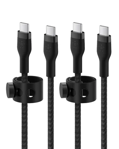 Vista 11 de Belkin BoostCharge Pro Flex Cable de Carga USB-C a USB-C Trenzado (2M/6.6 pies), Cable de Carga Rápida USB-IF para iPhone Serie 16, MacBook Pro