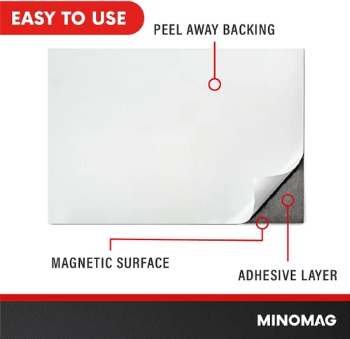 Vista 5 de Hojas adhesivas magnéticas de 4 x 6 pulgadas, paquete de 24 hojas magnéticas fuertes con respaldo adhesivo para imanes de fotos de refrigerador e