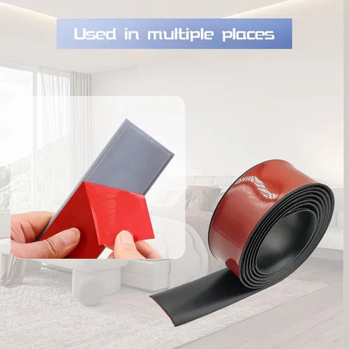 Vista 7 de Tira de Transición de Piso, Tiras de Cobertura de Piso Autoadhesivas Transiciones de Pisos Laminados, Tira Divisoria Plana de Vinilo de 2" de Ancho