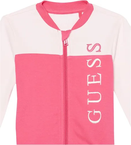 Vista 3 de GUESS Baby-girls Body orgánico con logotipo entrelazado con sudadera y pantalones deportivos con cremallera