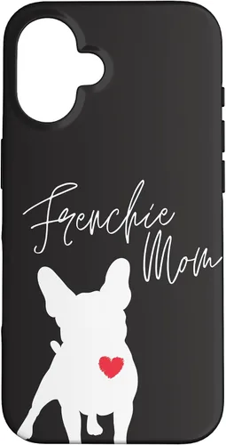Vista 32 de Frenchie Mom French Bulldog Black Case for iPhone 17