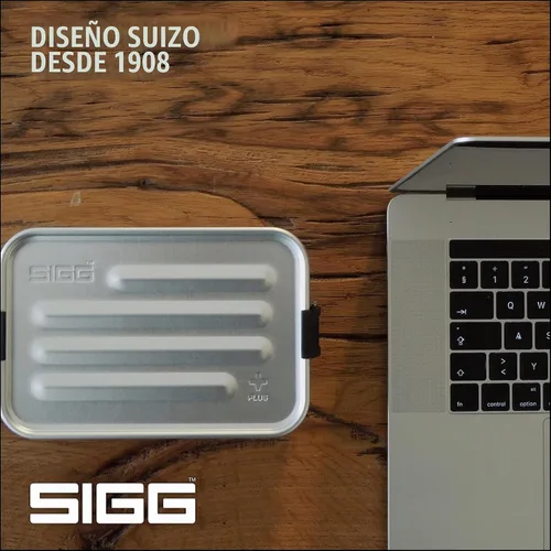 Vista 6 de Sigg - Lonchera de Metal Plus - Envase de alimentos con compartimentos - Diseño suizo - Apto para lavavajillas - Ultra ligero - T/G Alu
