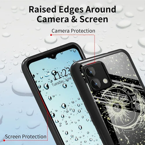 Vista 350 de Funda para Motorola Moto G Stylus 5G 2021 de vidrio templado, funda negra con diseño de mujer negra africana para mujeres y hombres, antiarañazos, a