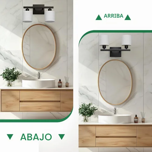 Vista 7 de PARTPHONER Accesorios de iluminación de baño, accesorios de iluminación de baño sobre espejo, luces de tocador clásicas de interior, luz de tocador