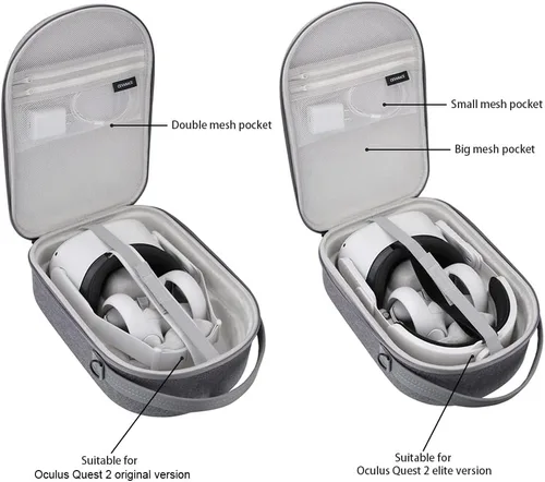 Vista 6 de CEVANACE Funda rígida de transporte para Oculus Quest 2, funda Oculus Quest 2, compatible con Oculus Quest 2 BasicElite Version VR Gaming