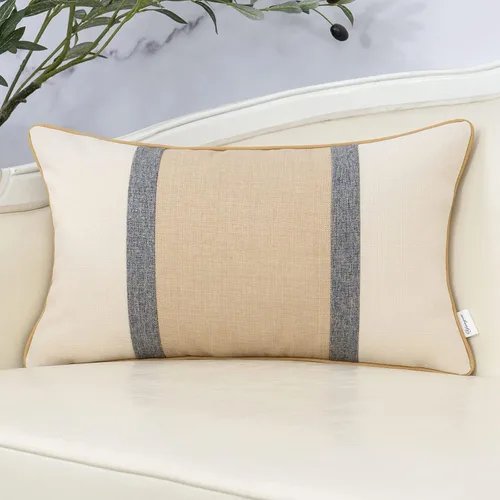 Vista 12 de Yangest - Funda de cojín de patchwork de lujo de 18x18 pulgadas, funda de almohada cuadrada de algodón y lino para sofá, dormitorio y sala de estar