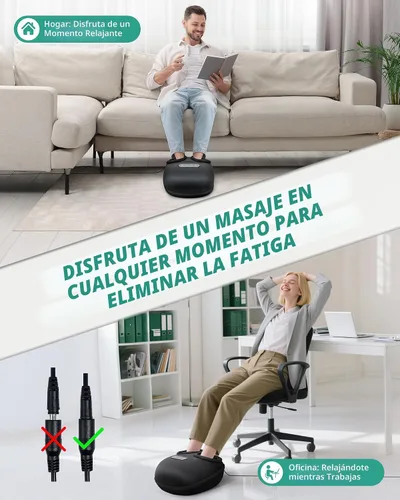 Vista 3 de Medcursor máquina masajeadora de pies con calor, rodamiento, amasado profundo, masajeador de pies shiatsu para proporcionar alivio del dolor, pies