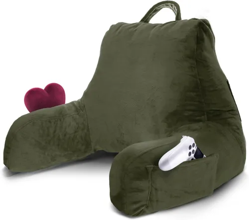 Vista 15 de Nestl Almohada de lectura para niños y adolescentes con espuma viscoelástica triturada, almohadas de respaldo para leer, ver y jugar, uso