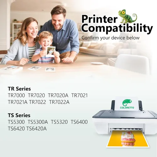 Vista 2 de COLORETTO PG-260XL - Cartuchos de tinta negra de repuesto compatibles con TS6420a TR7020a TS6420 TR7020 TR7022a TS5320 para Canon 260 cartucho