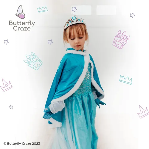Vista 5 de Accesorios de Princesa Elsa de Frozen, incluye tiara, guantes, vara mágica y trenza