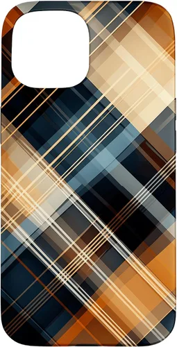 Vista 6 de Navy Black and Orange Plaid Halloween Fall Autumn Pumpkins Case for iPhone 17