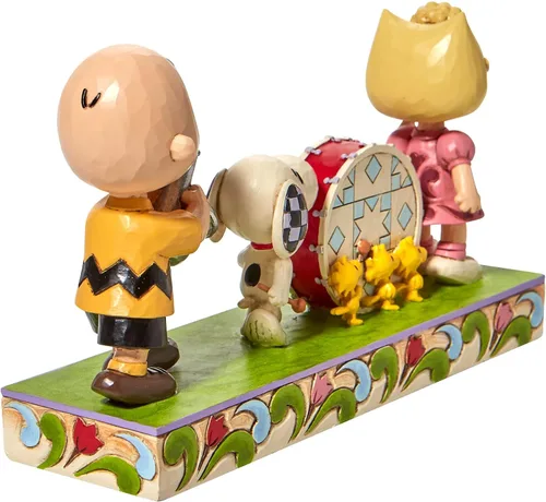 Vista 3 de Enesco Jim Shore Peanuts Marching Band Parade - Figura de desfile, 4.625 pulgadas, multicolor