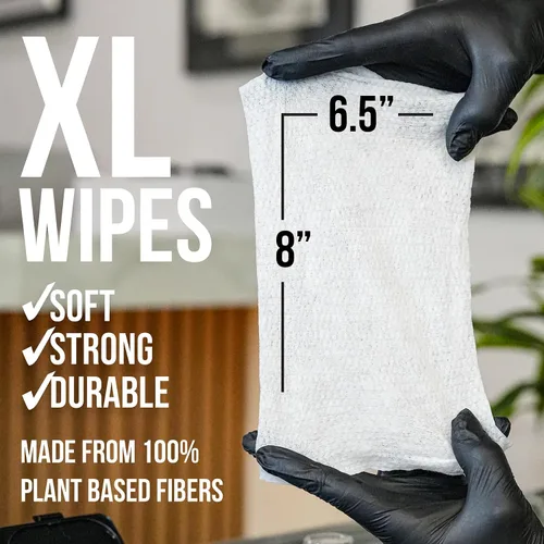Vista 6 de Wipe Outz Toallitas limpiadoras para tatuajes y cuidados posteriores al tatuaje, 8 x 6.5 pulgadas, listas para usar, calmantes, a base de plantas