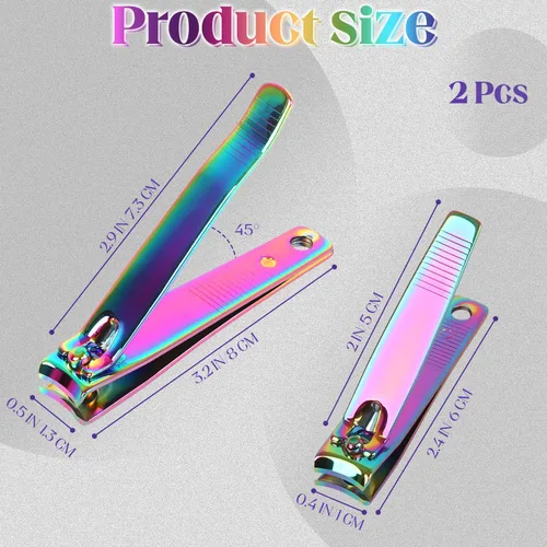 Vista 2 de Rocutus Tijeras de uñas portátiles para adultos, pedicura, cortaúñas para el hogar, tijeras pequeñas para manicura de pies, herramientas de manicura