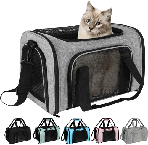 Vista 11 de Top tasta Transportador de Perros y Gatos Portador de Mascotas para Gatos y Perros Pequeños Medianos Grandes Transportador de Lados Suaves