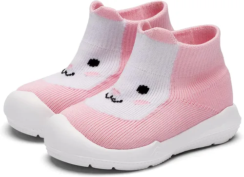 Vista 5 de Engtoy - Zapatos tipo calcetín para bebé, zapatos para caminar para bebé, antideslizantes y transpirables con suela de goma suave, tenis