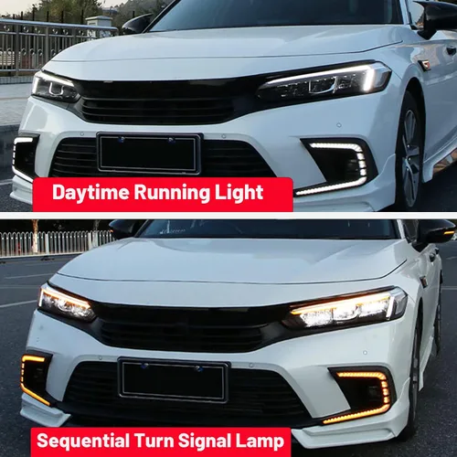 Vista 4 de Switchback - Lámpara LED antiniebla frontal blanco/ámbar, lámpara secuencial diurna de funcionamiento, característica de señal de giro LED