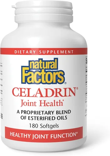 Vista 10 de Natural Factors, Celadrin Salud de las articulaciones, promueve la flexibilidad, la movilidad y la función de las articulaciones, 90 cápsulas blandas
