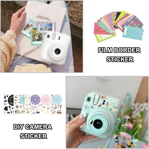 Vista 6 de CAIYOULE - Accesorios de cámara para Fujifilm Instax Mini 12, color rosa flor Blossom rosado