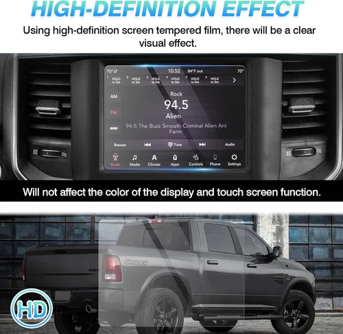Vista 3 de Autorder Ajuste personalizado para protector de pantalla 2013-2024 2025 2026 Dodge Ram 1500 2500 3500 Accesorios vidrio templado pantalla