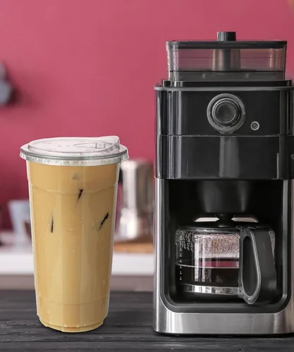Vista 7 de Copas de plástico transparente de 32 oz con tapas sin paja, 25 juegos de vasos desechables de plástico para café helado, vasos para llevar con tapas