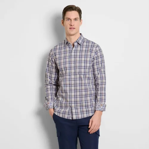 Vista 6 de Van Heusen Camiseta para Hombre de Manga Larga con Botones, Ajuste Estrecho, Largo Regular, Tejido Cómodo y Elástico