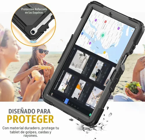 Vista 9 de HXCASEAC Funda para Samsung Galaxy Tab S11 (2025) de 11 pulgadas, diseño a prueba de golpes con protector de pantalla/correa de mano/soporte para S