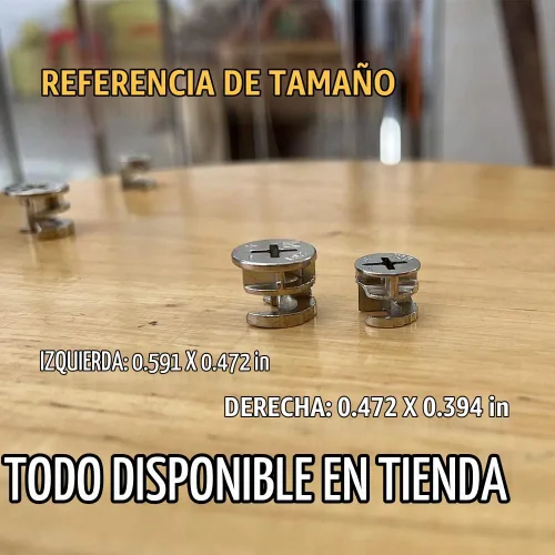 Vista 4 de Reemplazo de cerradura de leva de 12 x 0.394 pulgadas, accesorios de conector de leva, piezas de hardware de tuerca de bloqueo de leva para armario