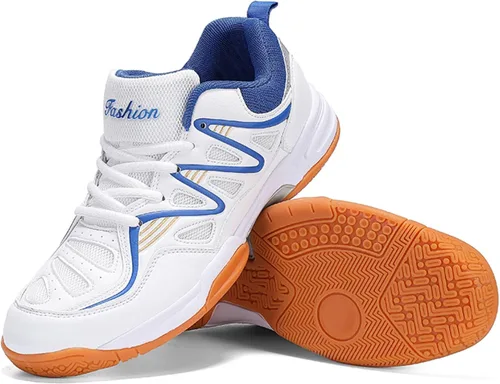 Vista 7 de Feekwys Zapatos de pickleball para hombre, zapatos de tenis de bádminton para interiores y exteriores, zapatos de entrenamiento de cancha, zapatos