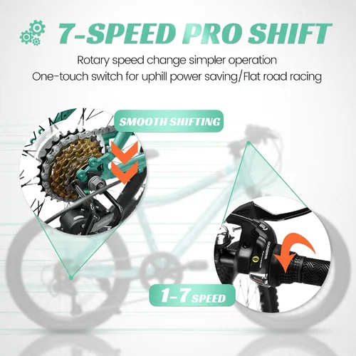 Vista 6 de Full Suspension Mountain Bike 21-Speed Verde