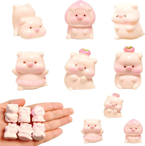 Vista 11 de 6 piezas de figuritas de gato en miniatura, gatos en miniatura de resina, figuritas de gatos en miniatura, animales lindos, figuritas de gato