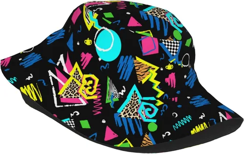 Vista 5 de Sombreros de pescador retro de los años 80 y 90 para mujeres y hombres, sombrero de sol fresco para regalo