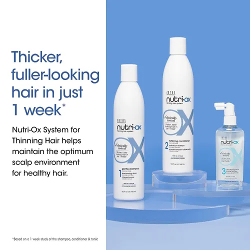 Vista 3 de NUTRI-OX Champú suave normal para adelgazar el cabello Cabello más grueso y de aspecto más completo Probado clínicamente y dermatológicamente