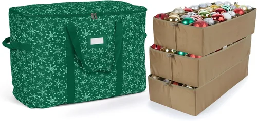 Vista 69 de Covermates Keepsakes Bolsa de almacenamiento ajustable para adornos, con asas de transporte, protección acolchada, ruedas dobles, almacenamiento