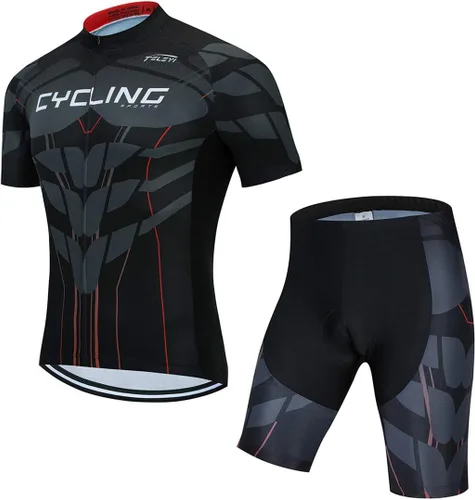 Vista 11 de Ciclismo Jerseys Sets Manga Corta Bicicleta Ropa Trajes Bicicletas Top Hombres MTB Jersey Transpirable Verano Verde Negro 1
